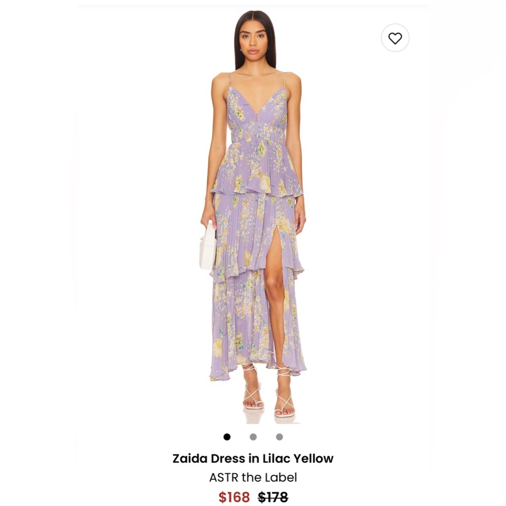 Astr Lavender Floral Midi Dress